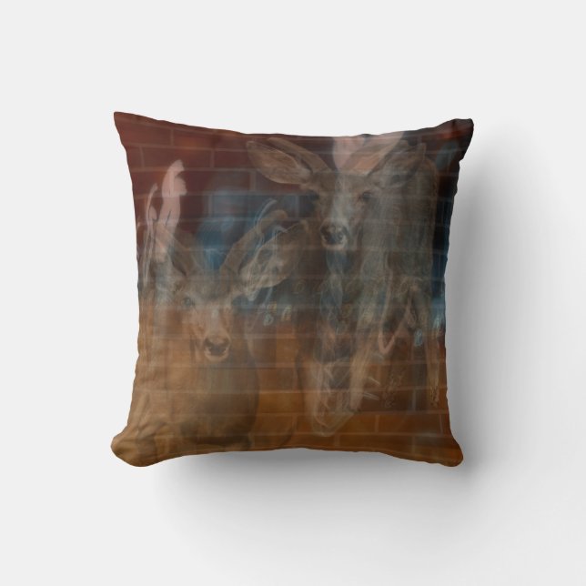 Decoratief Sierkussen Abstract bruin design (Voorkant)