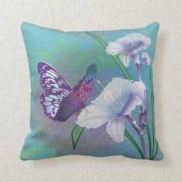 Decoratief Sierkussen met lieren en vlinder
