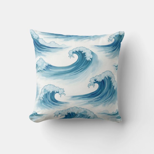 Decoratief Sierkussen met wave ver (Voorkant)
