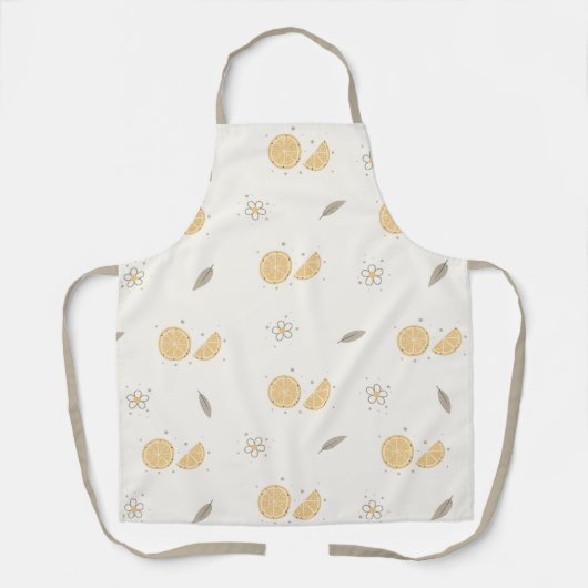 Decoratief Sinaasappel Slice Print Schort (Voorkant)