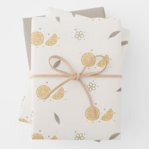 Decoratief Sinaasappel Slice Print Wrapping Paper 