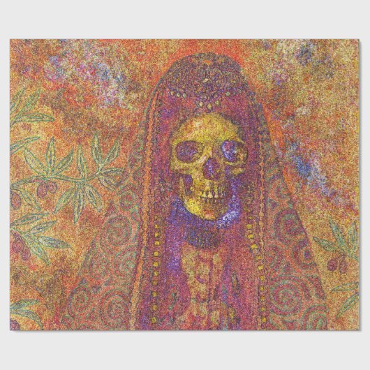 Decoratief skelet op papier (Vlak)