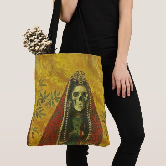 Decoratief Skeleton Halloween Canvas tas (Dichtbij)