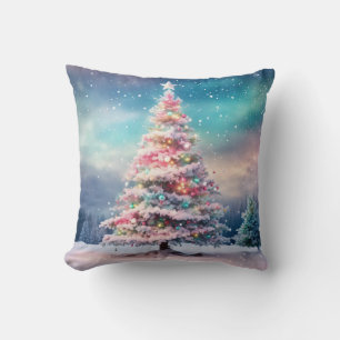 Decoratief Sneeuwblauw en Witte Ball Merry Kerstmi Kussen