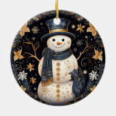 Decoratief sneeuwman Ornament (Achterkant)
