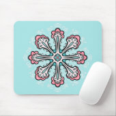 Decoratief Snowflake Fun Abstracte Winter Muismat (Met muis)