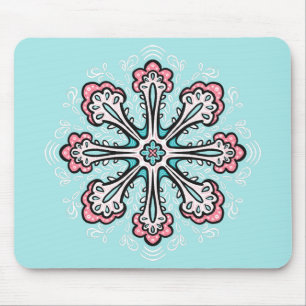 Decoratief Snowflake Fun Abstracte Winter Muismat