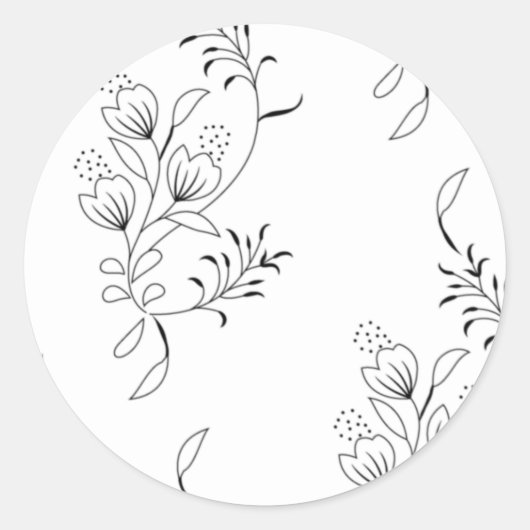 Decoratief, Soapstone, Bianca Ronde Sticker (Voorkant)
