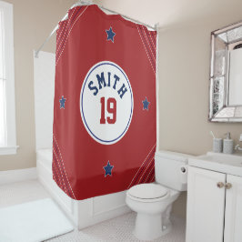 Decoratief sportthema Shower Curtain Douchegordijn