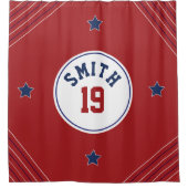 Decoratief sportthema Shower Curtain Douchegordijn (Voorkant)