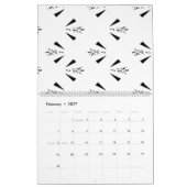 Decoratief, steenkoolgrijs kalender (Feb 2027)