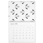 Decoratief, steenkoolgrijs kalender (Jan 2027)