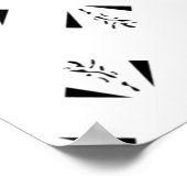Decoratief, steenkoolgrijs poster (Hoek)