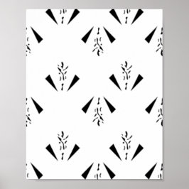 Decoratief, steenkoolgrijs poster