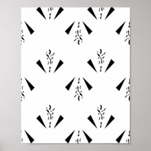 Decoratief, steenkoolgrijs poster