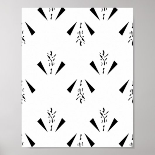 Decoratief, steenkoolgrijs poster (Voorkant)