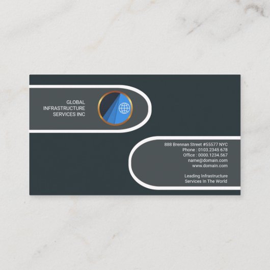 Decoratief stijlvol tabblad Globaal ontwerp Merkbe Visitekaartje (Achterkant)