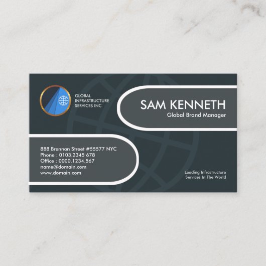 Decoratief stijlvol tabblad Globaal ontwerp Merkbe Visitekaartje (Voorkant)