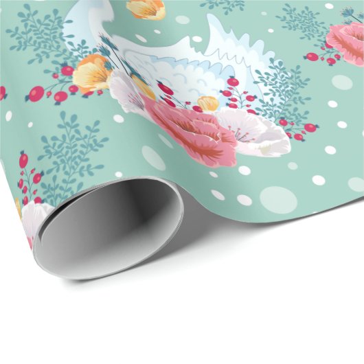 Decoratief Swan Cadeaupapier (Rol Hoek)