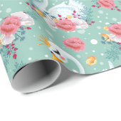 Decoratief Swan Cadeaupapier (Rol Hoek)