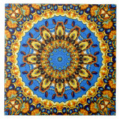 Decoratief Talavera ontmoet Franse tegels Tegeltje (Voorkant)