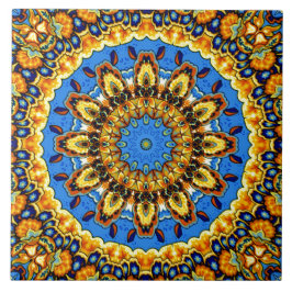 Decoratief Talavera ontmoet Franse tegels Tegeltje