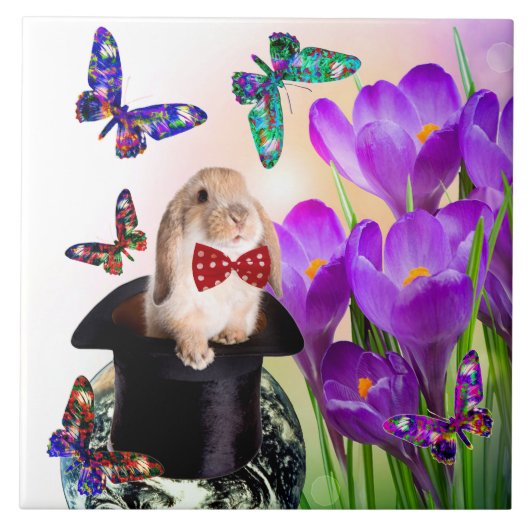 decoratief tegel voor paasbundelvormig ontwerp tegeltje (Voorkant)