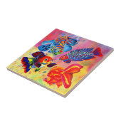 decoratief tegeltje voor goudvissen (Zijkant)