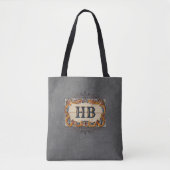 Decoratief teken met uw Initialen Canvas tas (Voorkant)