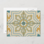 Decoratief Tile Patroon van de Oude Wereld Briefkaart (Voorkant / Achterkant)