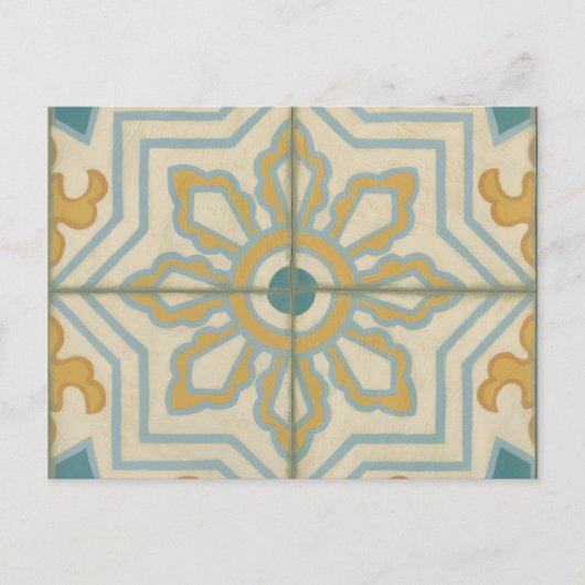Decoratief Tile Patroon van de Oude Wereld Briefkaart (Voorkant)