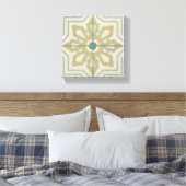 Decoratief Tile Patroon van de Oude Wereld Canvas Afdruk (Insitu (Slaapkamer))