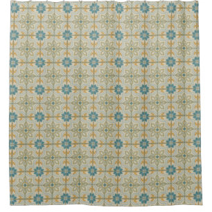 Decoratief Tile Patroon van de Oude Wereld Douchegordijn