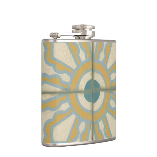 Decoratief Tile Patroon van de Oude Wereld Heupfles (Rechts)