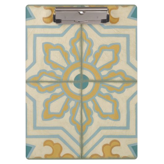 Decoratief Tile Patroon van de Oude Wereld Klembord (Voorkant)