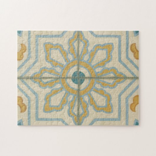 Decoratief Tile Patroon van de Oude Wereld Legpuzzel (Horizontaal)