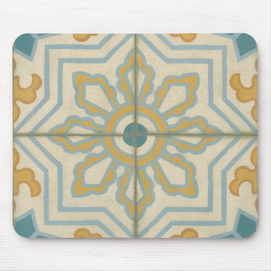 Decoratief Tile Patroon van de Oude Wereld Muismat (Voorkant)