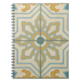 Decoratief Tile Patroon van de Oude Wereld Notitieboek (Voorkant)