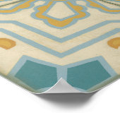 Decoratief Tile Patroon van de Oude Wereld Poster (Hoek)