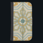 Decoratief Tile Patroon van de Oude Wereld Galaxy S4 Portefeuille Hoesje<br><div class="desc">Deze oude werelddruk is een Chariklia Zarris-creatie en biedt een decoratief tegelpatroon met blauw en goud op een beige achtergrond. Dat zou een groot cadeautje zijn voor de fans van bloemen en pastel prints!</div>