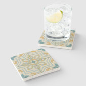 Decoratief Tile Patroon van de Oude Wereld Stenen Onderzetter (Zijkant)