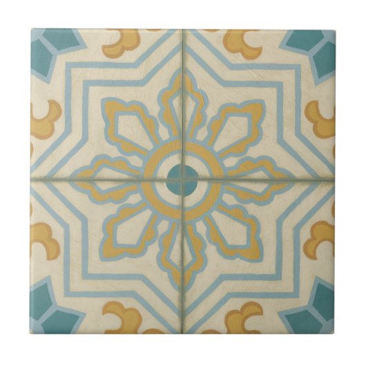 Decoratief Tile Patroon van de Oude Wereld Tegeltje (Voorkant)
