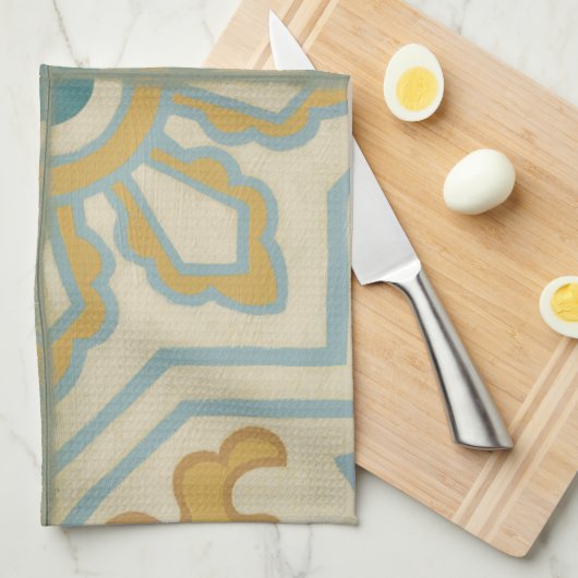 Decoratief Tile Patroon van de Oude Wereld Theedoek (Quarter Fold)