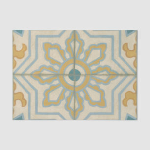 Decoratief Tile Patroon van de Oude Wereld Tissuepapier