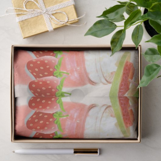Decoratief tissuepapier aardbei daquirri (Geschenk)