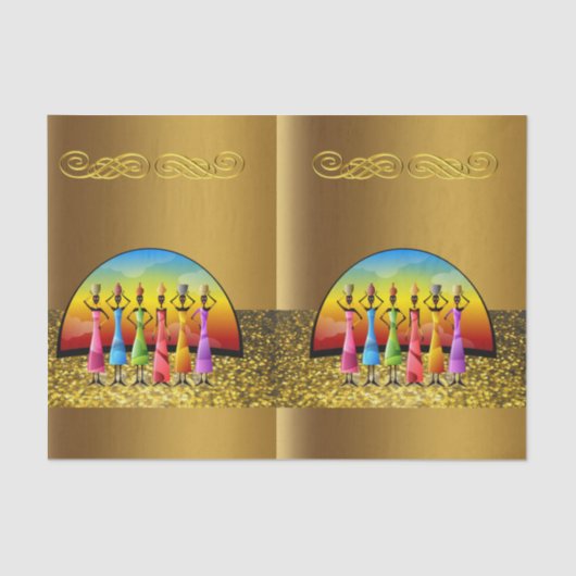 Decoratief tissuepapier Afrikaans (Voorkant)