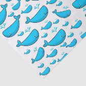 Decoratief tissuepapier blauwe walvissen (Detail)