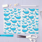 Decoratief tissuepapier blauwe walvissen (Craft)