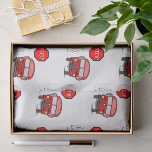 Decoratief tissuepapier Bus (Geschenk)