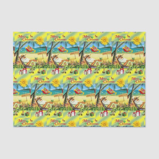 Decoratief tissuepapier kerststrand (Voorkant)